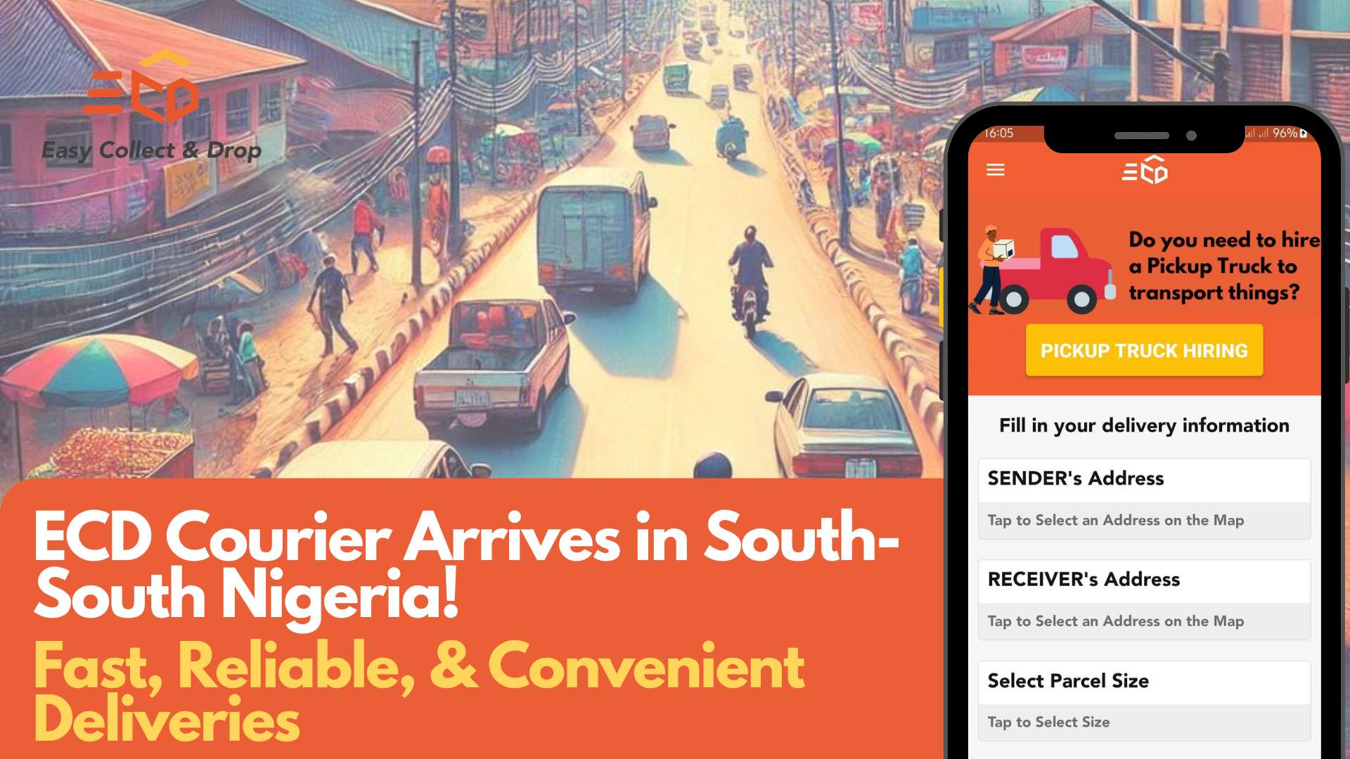 ECD App with Port Harcourt background